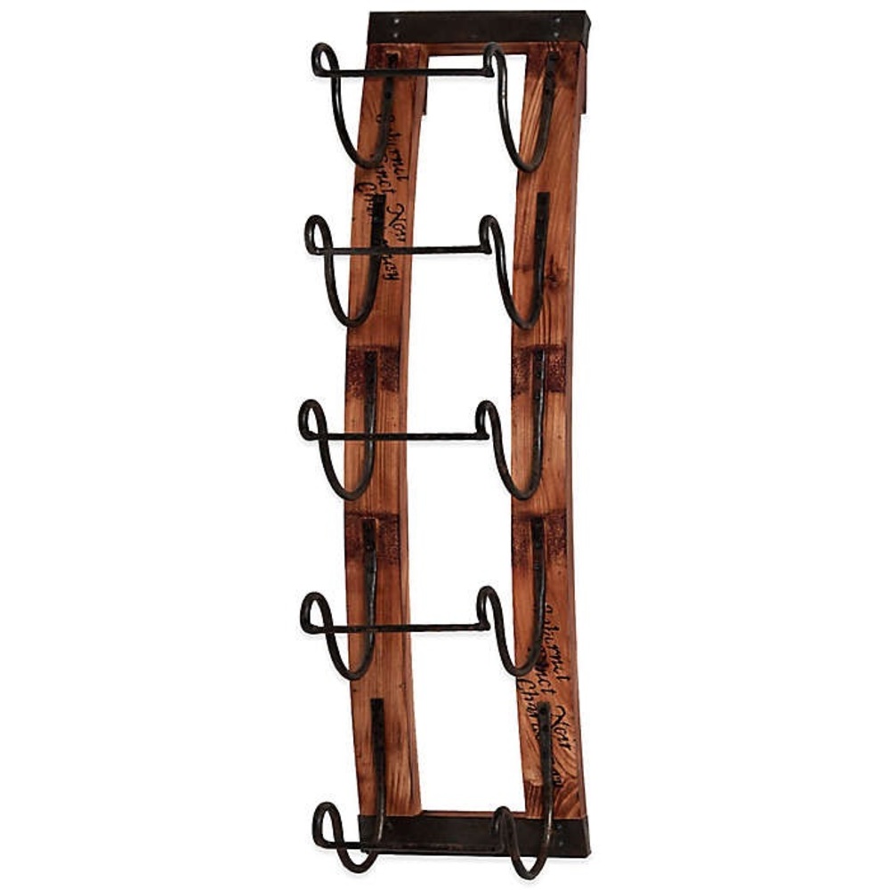 Industrial/farmhouse wine bottle rack NWT